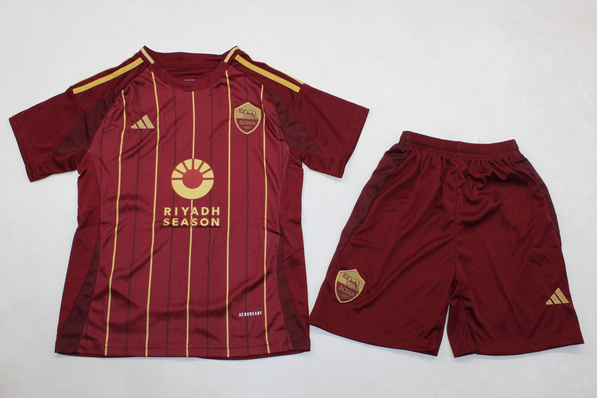 Kids-Roma 24/25 Home Soccer Jersey